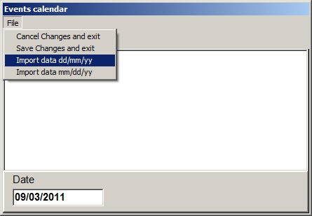 Import DX4WIN calendar